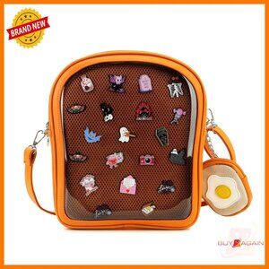 Clear Window Backpack with Removable Inserts for Pin Display